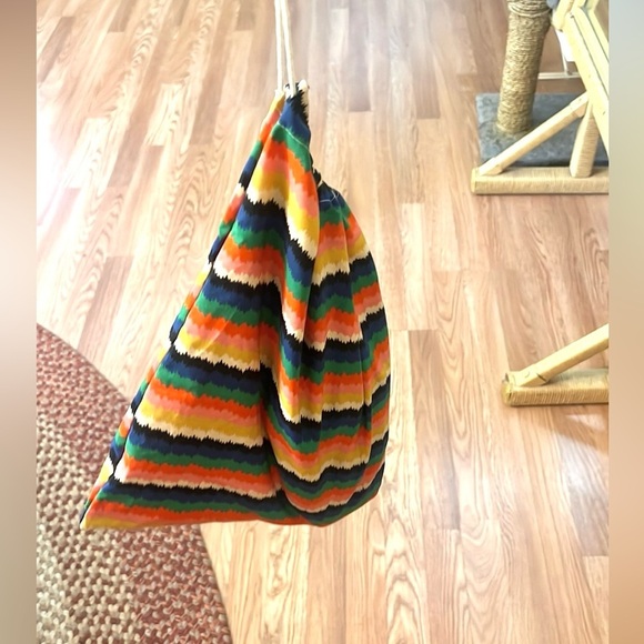 Farm Rio,Ruffle Crochet Slide Sandals,Tri-Layered Weave,w/Farm-Rio Bag, Size 8 - Picture 6 of 7